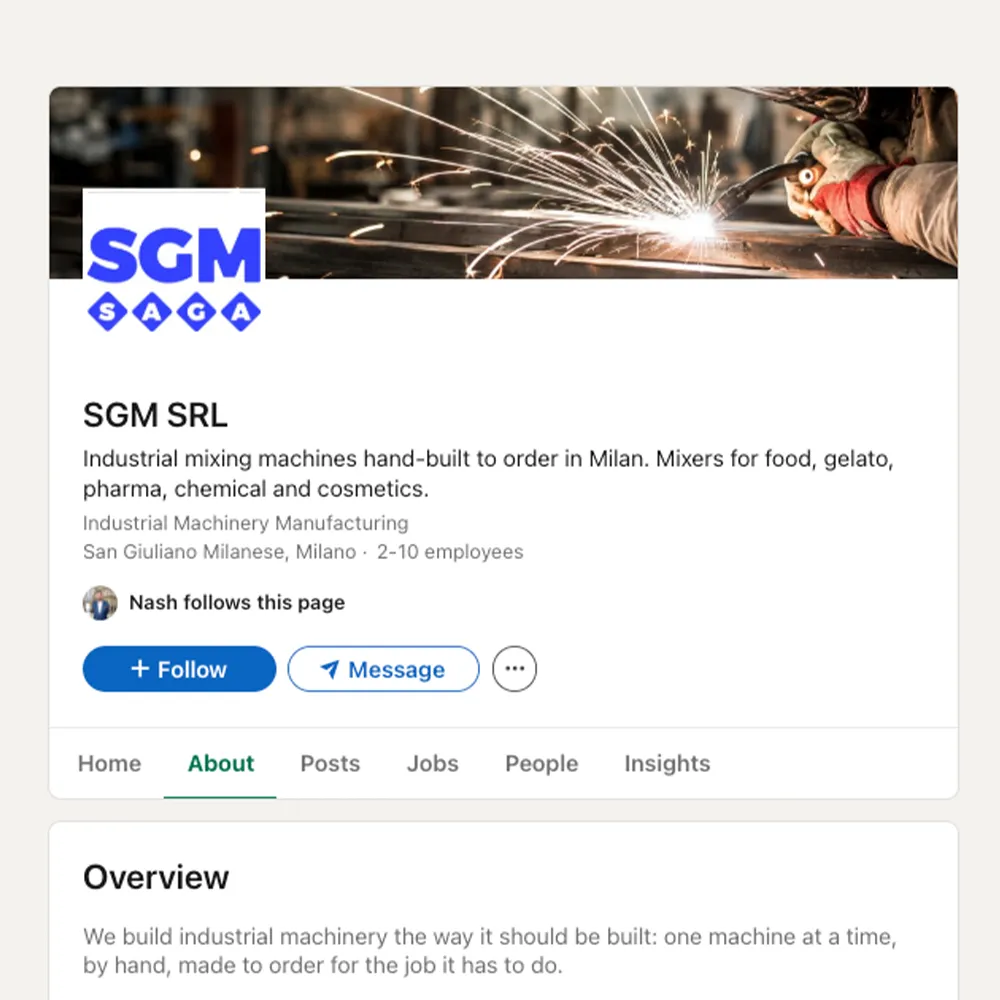 Creazione e gestione pagina LinkedIn